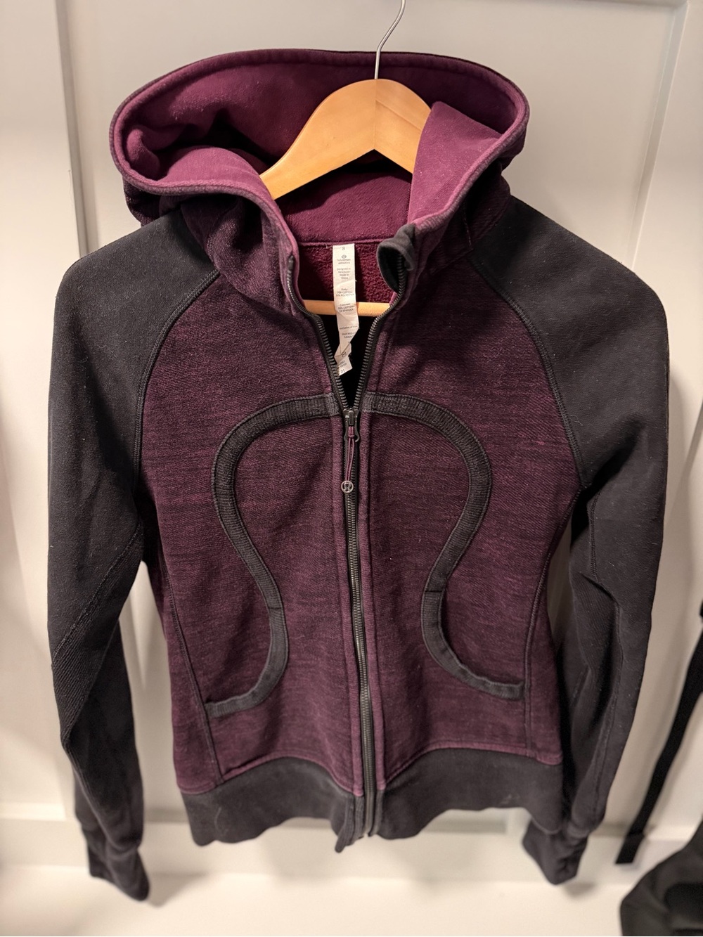 Lululemon Hooded Zip Jacket in Plum and Black